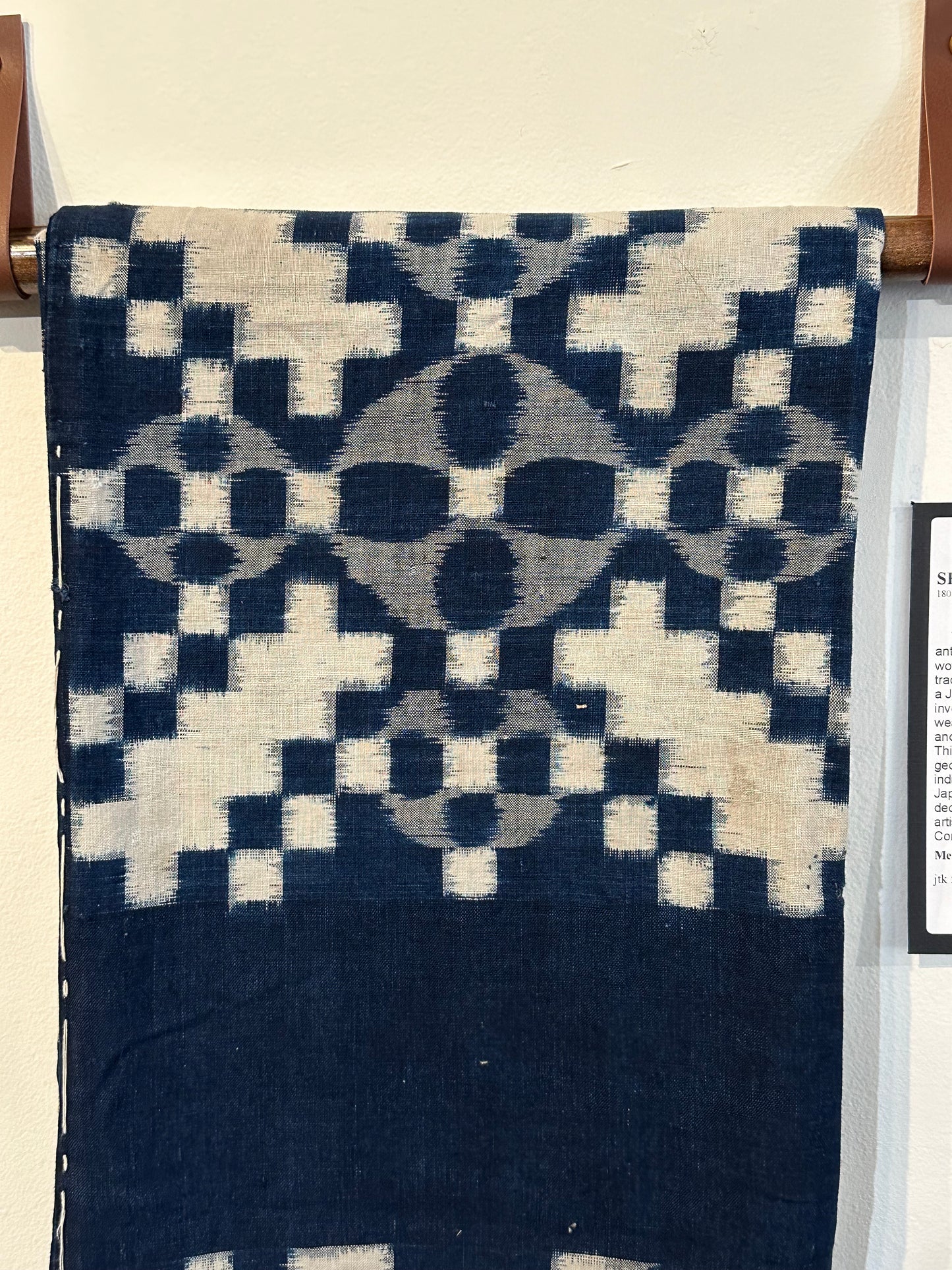 Antique Japanese 19th Century Ikat Textile - Kasuri Indigo Ikat 48"x57" #54