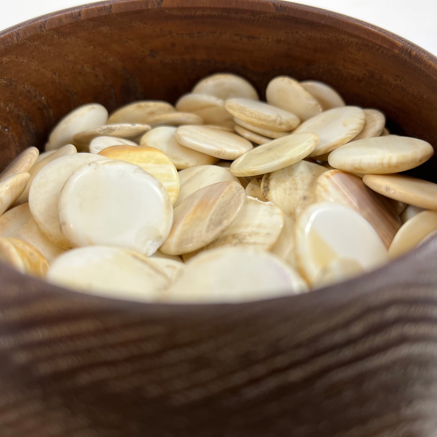 Vintage Go Stones Natural Shell & Slate w/ Keyaki Bowls