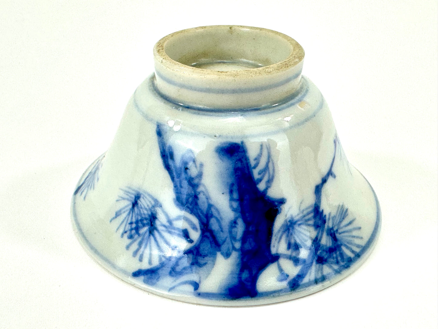 Vintage Japanese Indigo Handpainted Yunomi Tea Cup