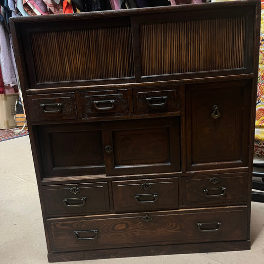 Antique Japanese Taisho Era (c1920’s) Kodansu Personal Tansu 7 Drawer 25"W