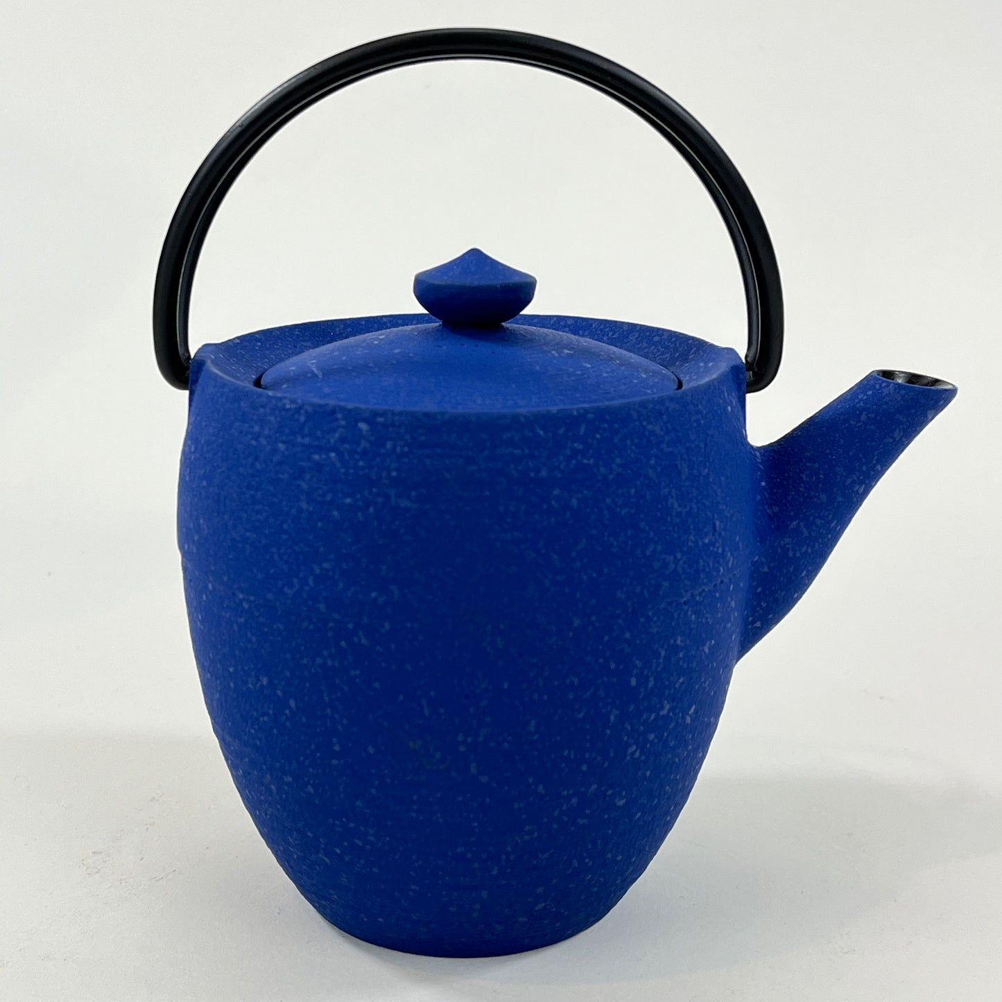 Small Japanese Blue enamel lined Iron kettle 5”