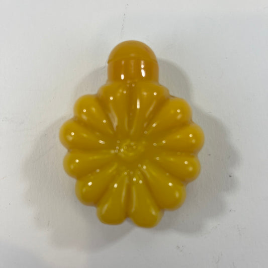 Vintage Chinese Yellow Glass Snuff Bottle 3"