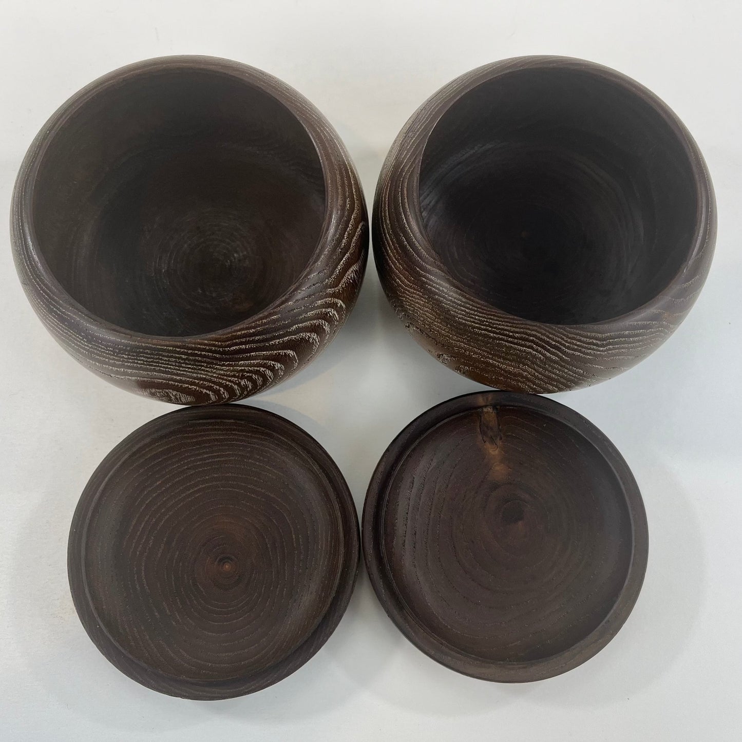 Vintage Go Stones Natural Shell & Slate w/ Keyaki Bowls