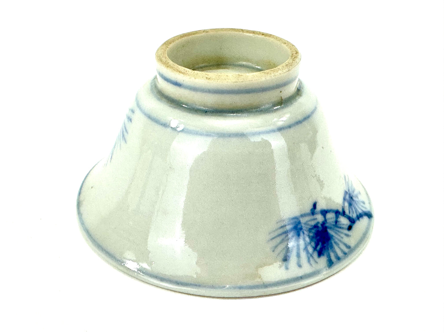 Vintage Japanese Indigo Handpainted Yunomi Tea Cup