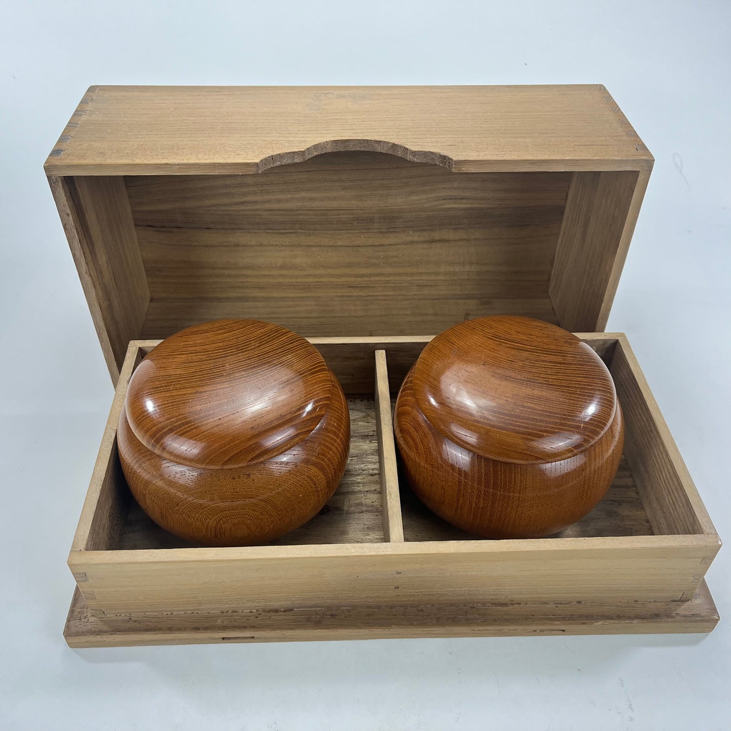 Vintage Professional Grade Go Stones Shell & Slate w/ Bowls & Box