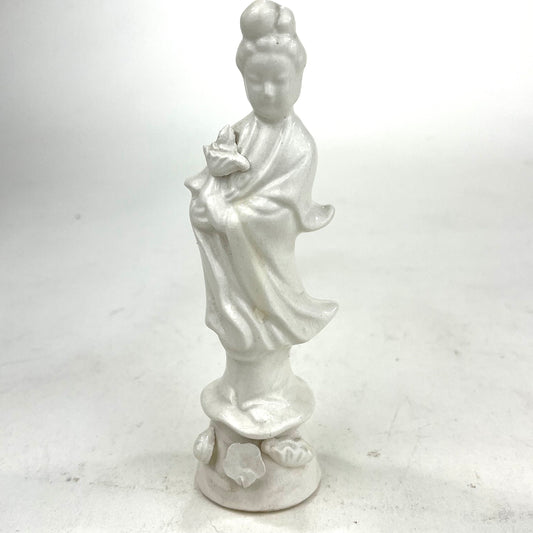 Quan-Yin Statue Porcelain God/Gooddess of Compassion Standing Pose 6”