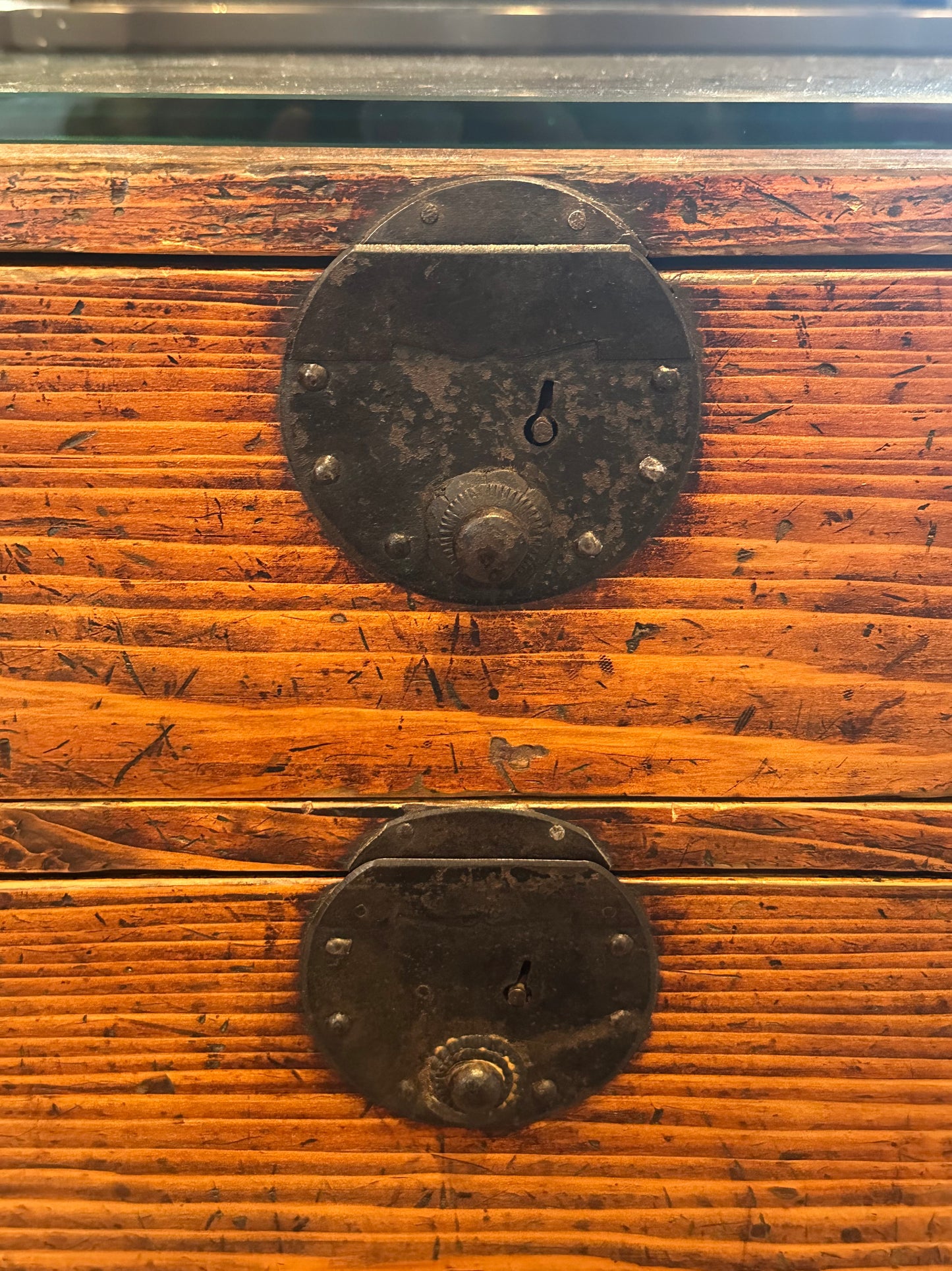 Edo Period early 1800's Katanadansu Sword Chest on Iron Stand 46.5" LS#146