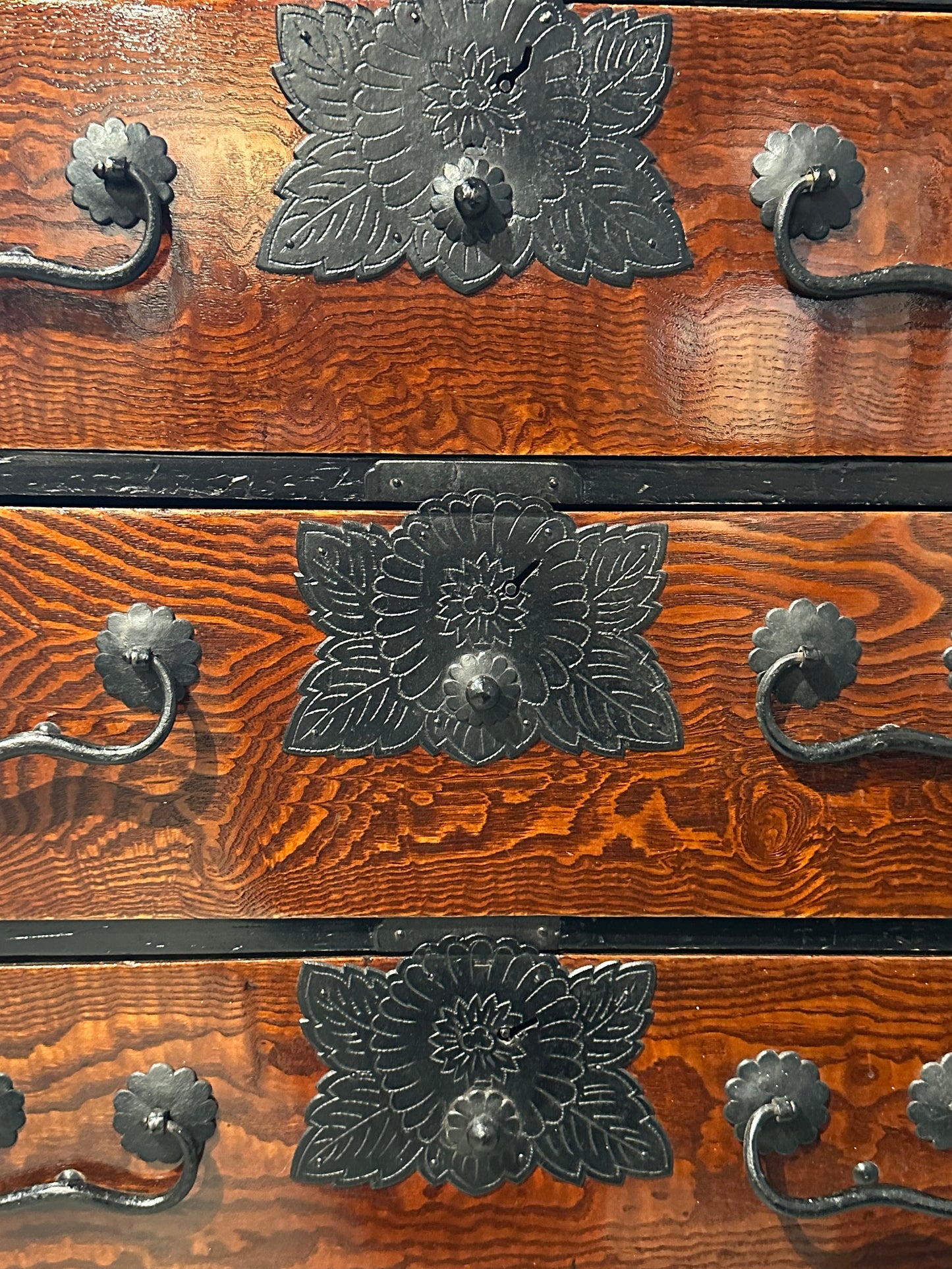 Antique Japanese Sendai Ishodansu Clothing Tansu Keyaki & Sugi Chest 39"H LS#124