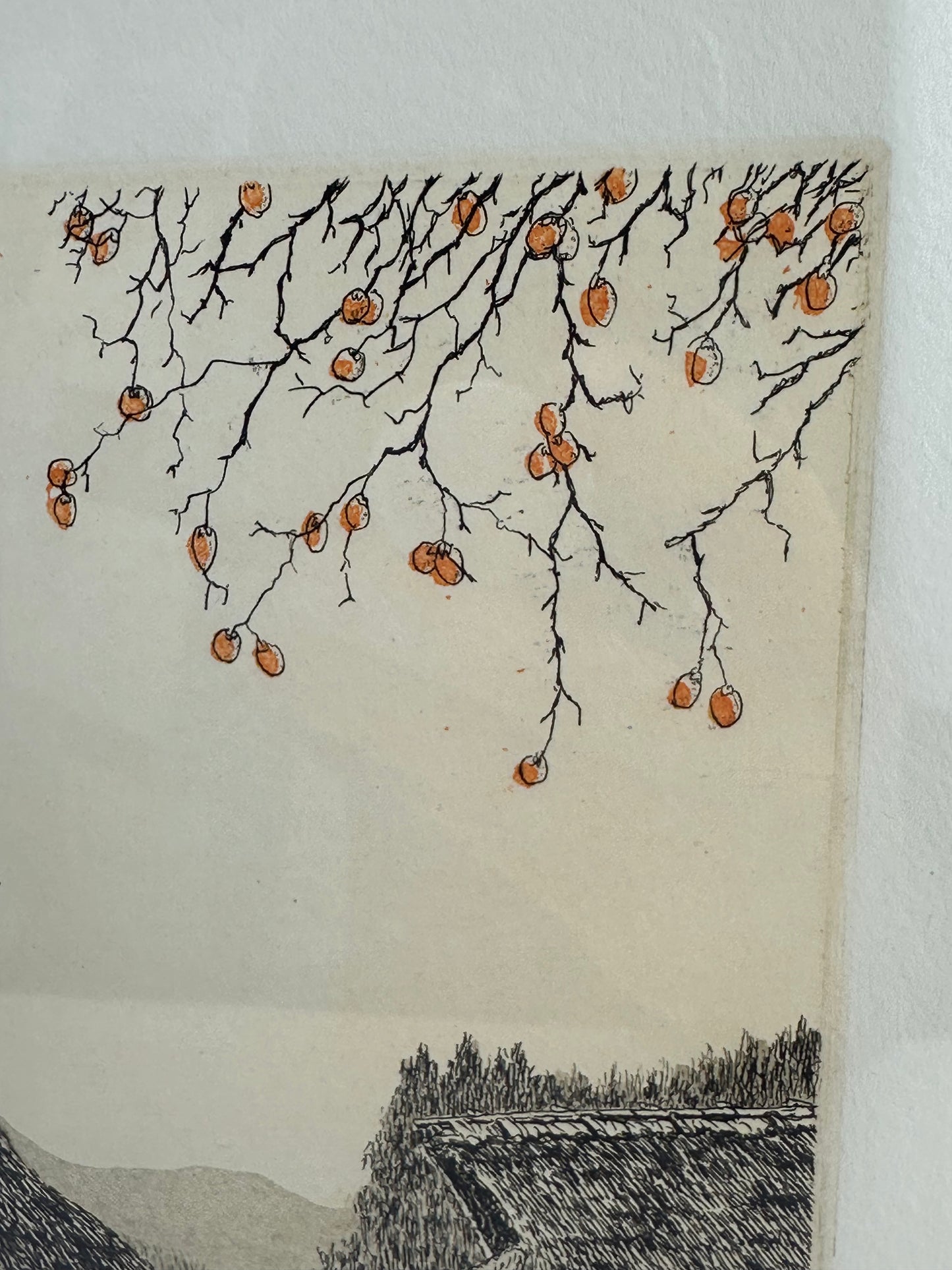 Original 2021 Limited Ed. 3/100 Print by Hiroto Norikane (B. - 1949): Rustic Village LS#038