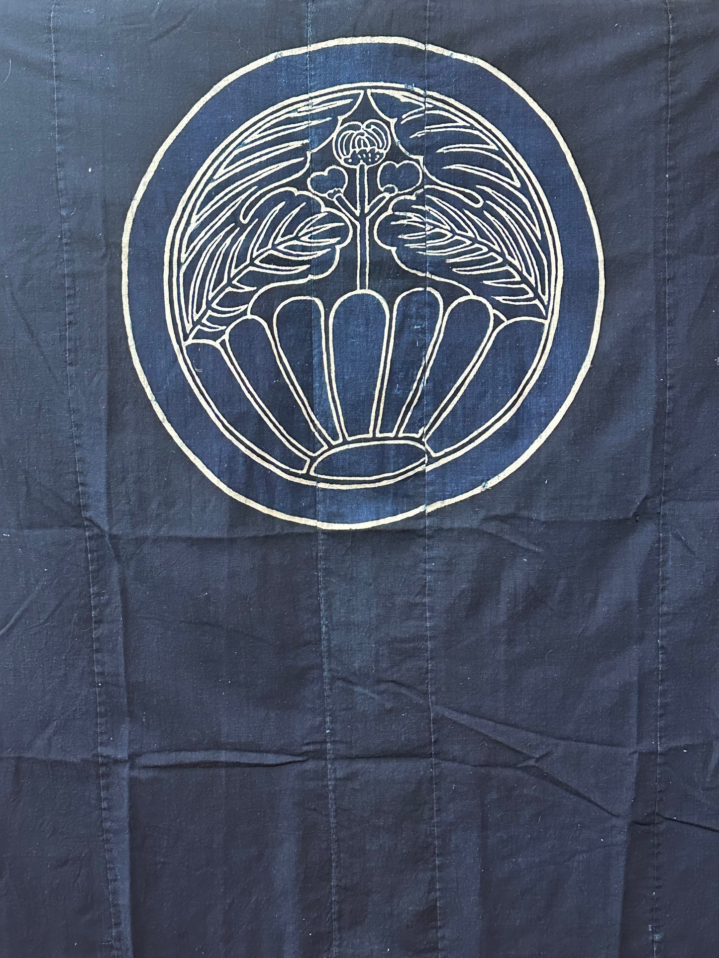 Antique Japanese 19th Century Textile - Tsutsugaki 54"x53" #110