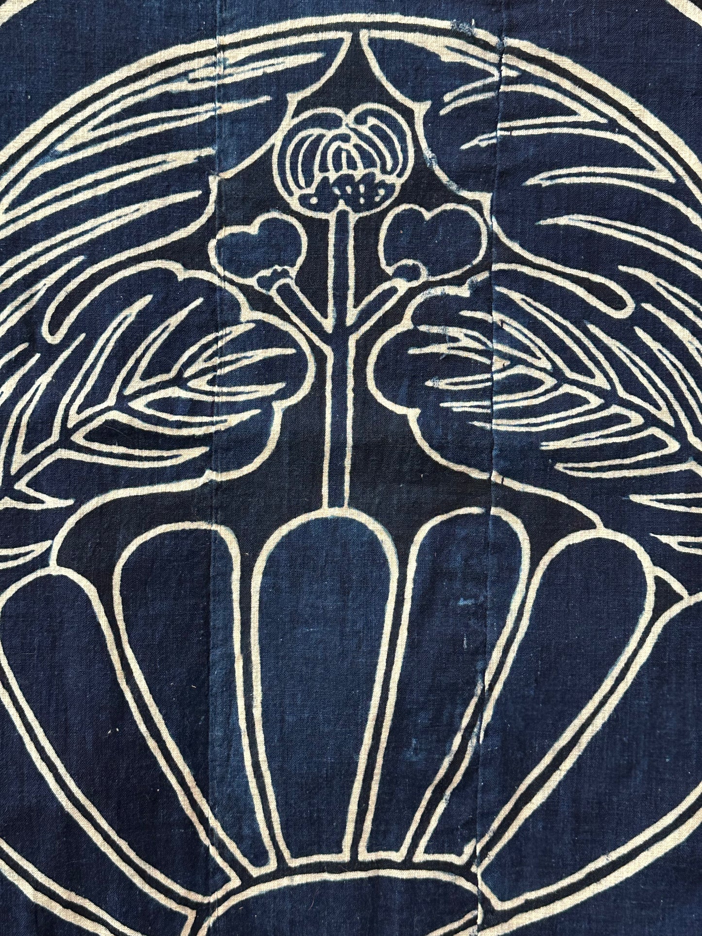 Antique Japanese 19th Century Textile - Tsutsugaki 54"x53" #110