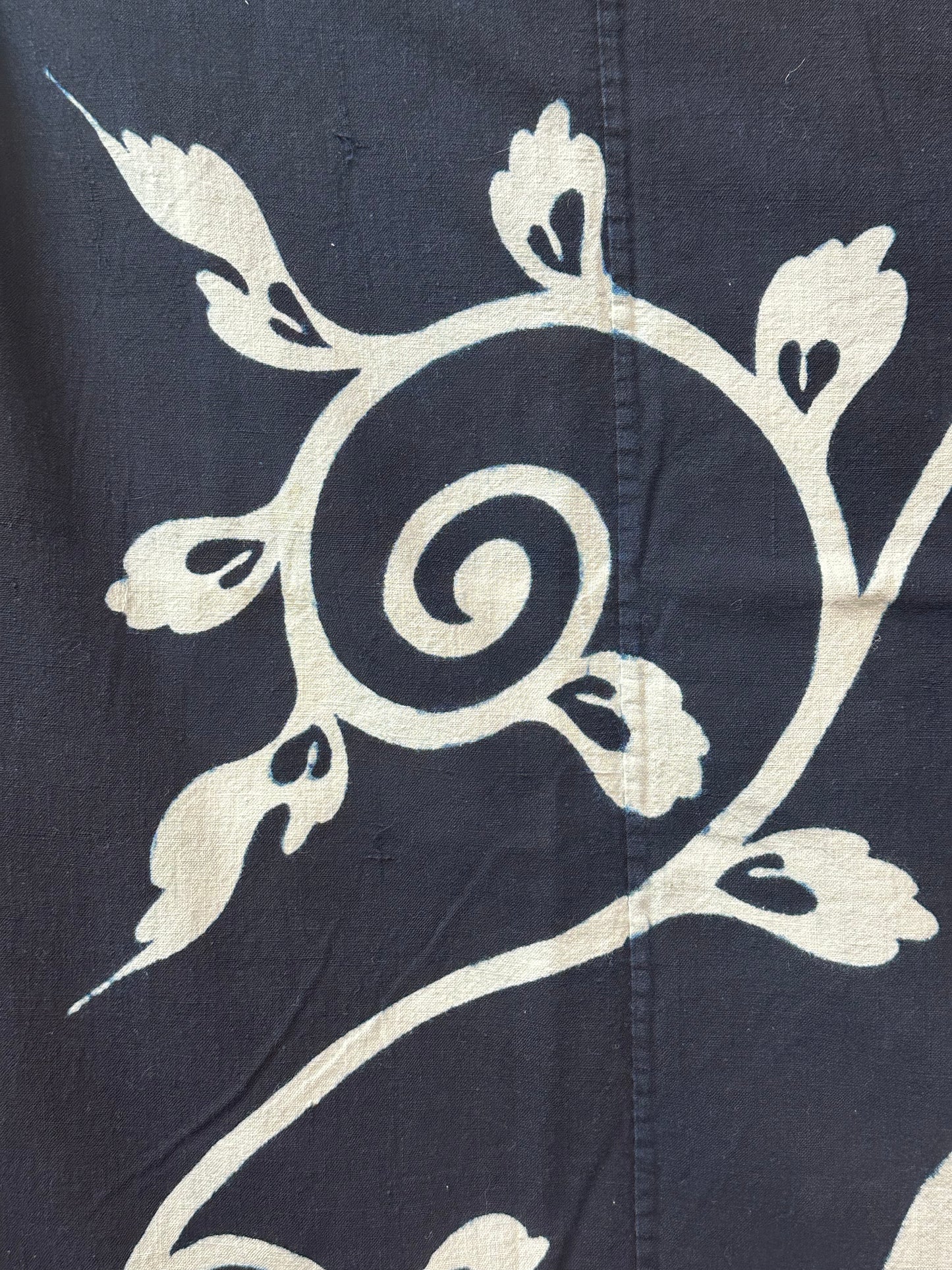 Antique Japanese 19th Century Textile Cross Feather Mon - Tsutsugaki 57"x53”