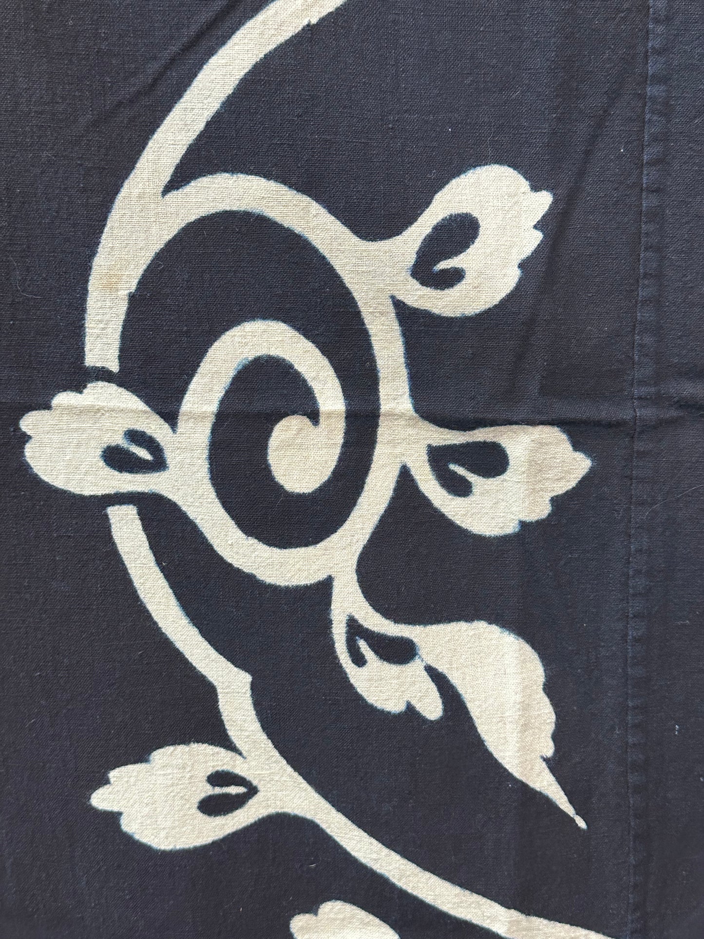 Antique Japanese 19th Century Textile Cross Feather Mon - Tsutsugaki 57"x53”