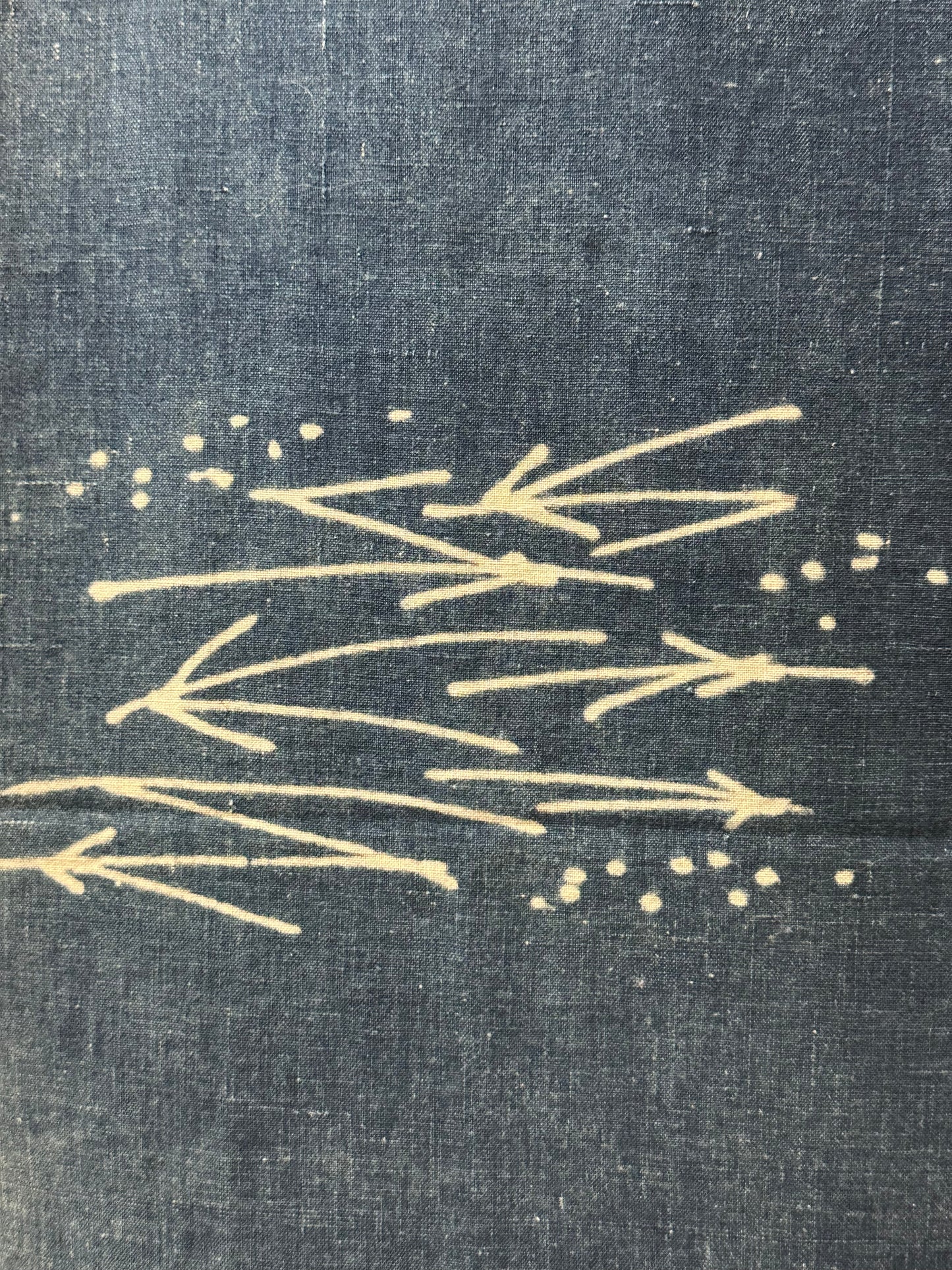 Antique Japanese 19th Century Textile Kiri Leaf & Cranes - Tsutsugaki 72"x62"