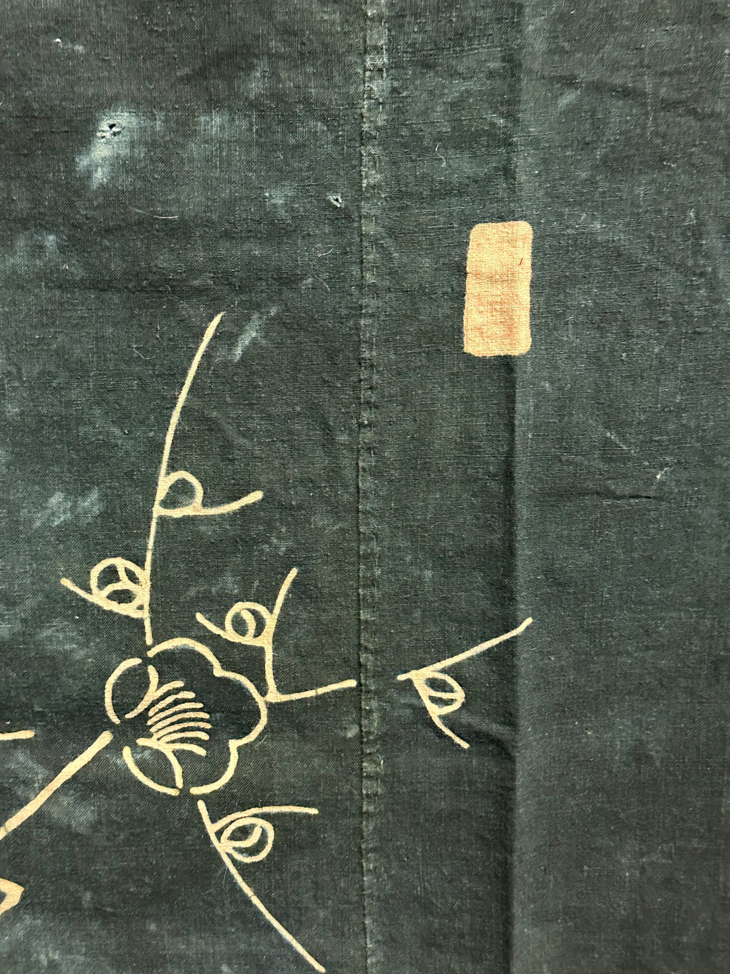 Antique Japanese 19th Century Textile - Tsutsugaki 50"x59" Plum Blossum #59