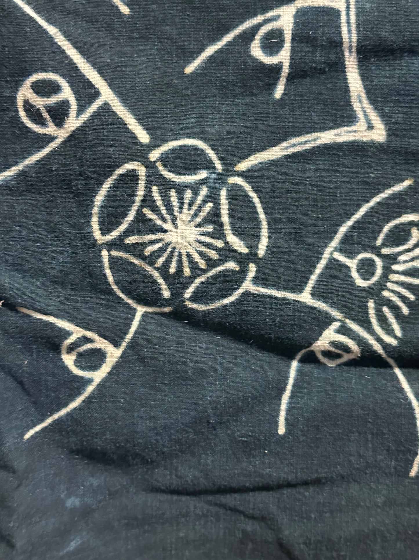 Antique Japanese 19th Century Textile - Tsutsugaki 50"x59" Plum Blossum #59