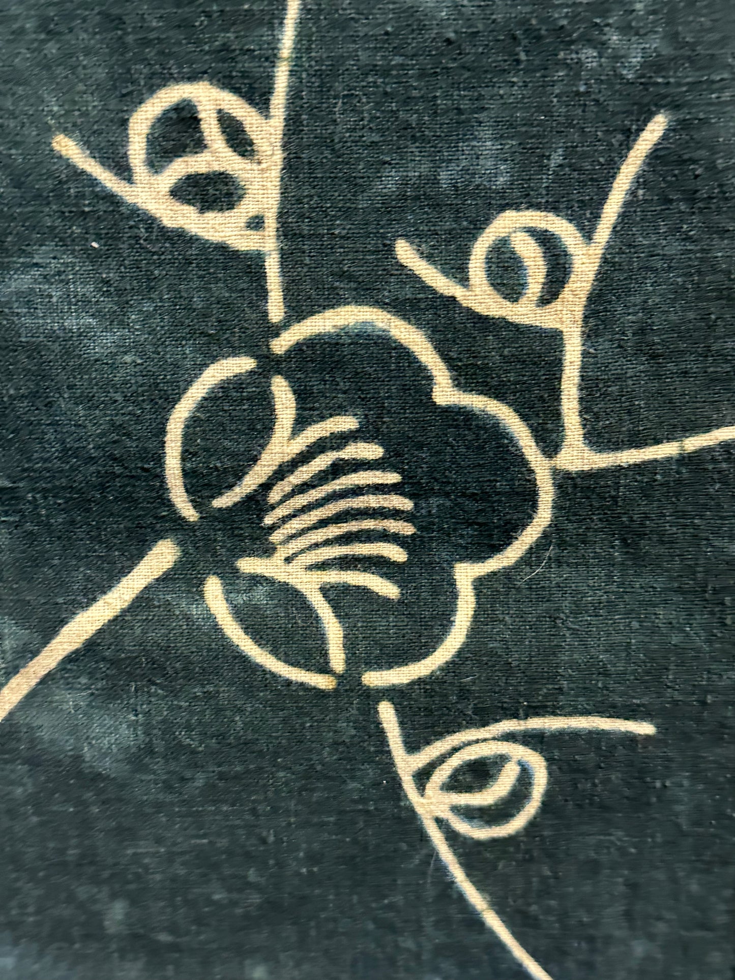 Antique Japanese 19th Century Textile - Tsutsugaki 50"x59" Plum Blossum #59