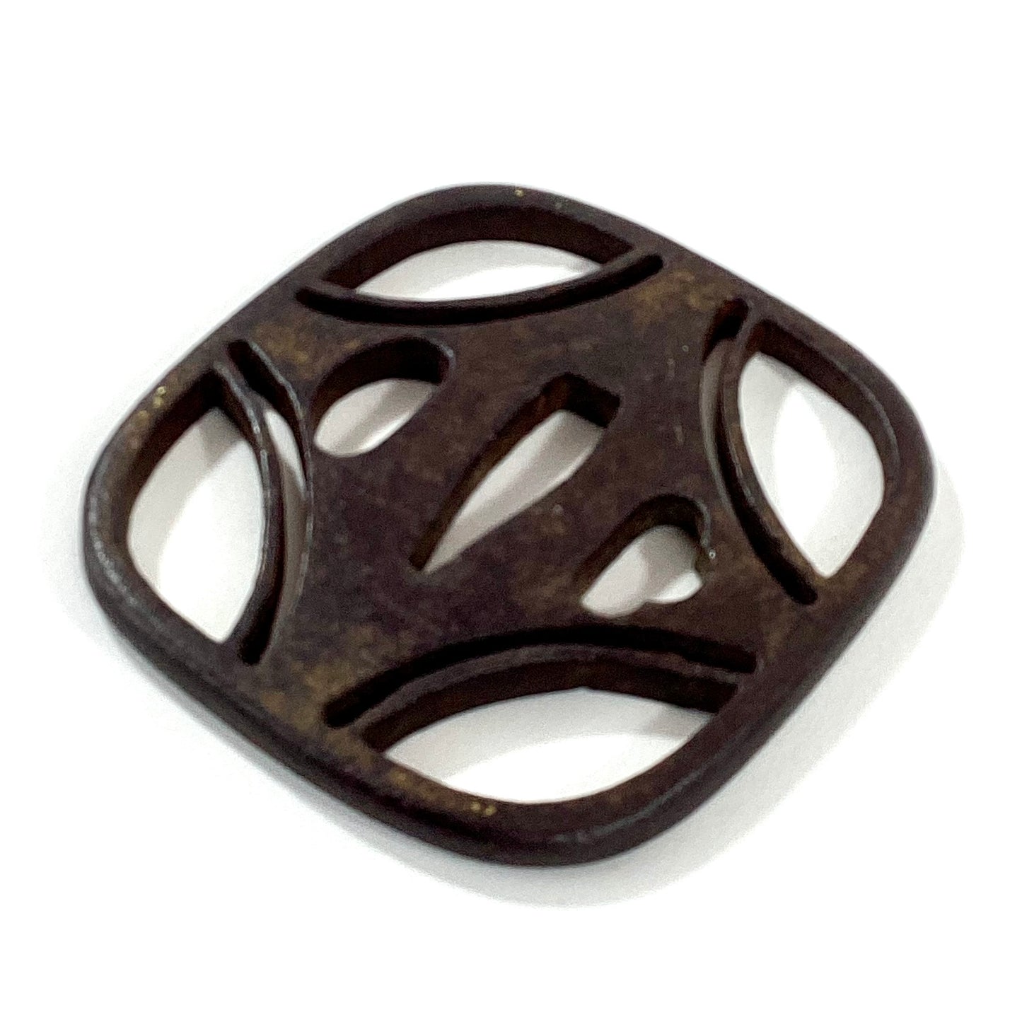 Antique Japanese Edo Period Iron Sukashi Tsuba Openwork Samurai Sword Guard Abstract