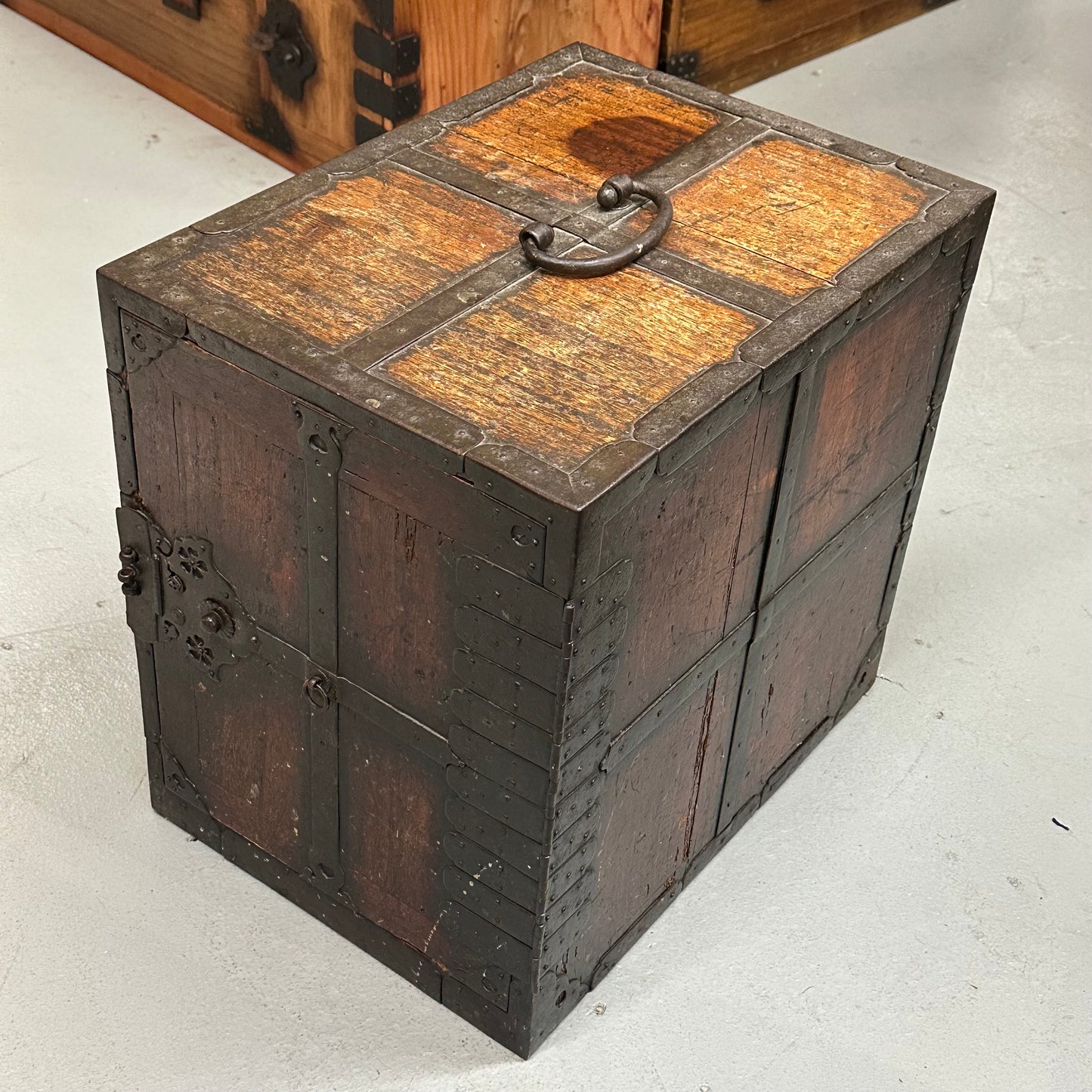 Rare Antique Japanese Edo Era (c1800's) Funadansu Ship's Tansu Chest 17"