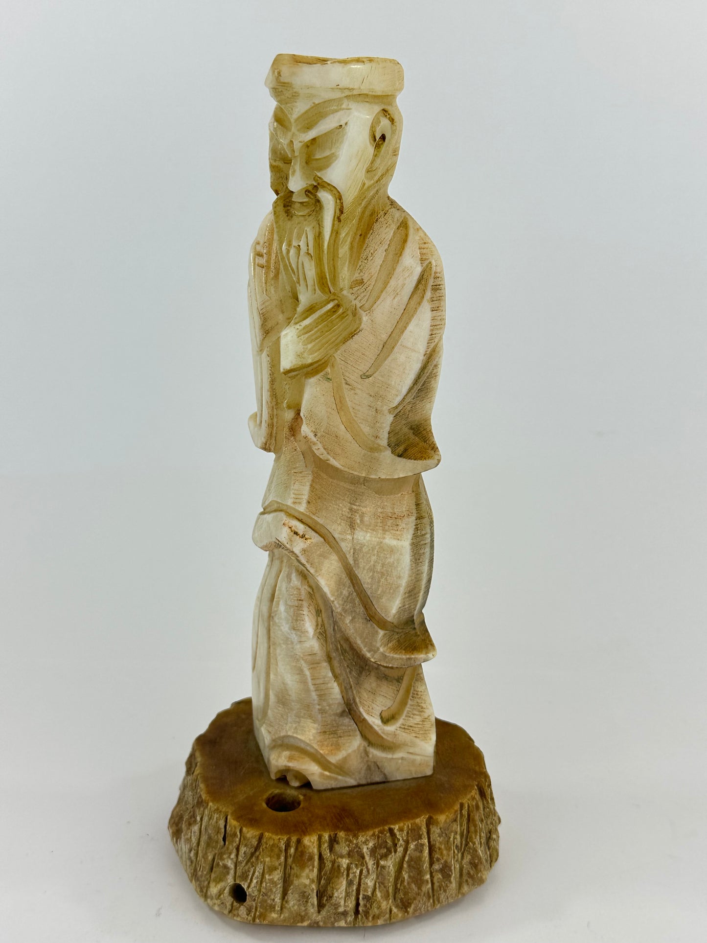 Vintage Chinese Stone Figure of Shoulao, God of Longevity ~8"