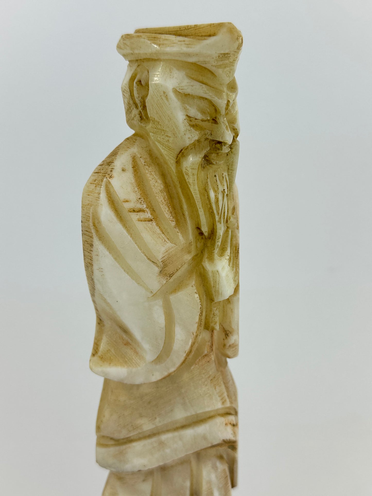 Vintage Chinese Stone Figure of Shoulao, God of Longevity ~8"