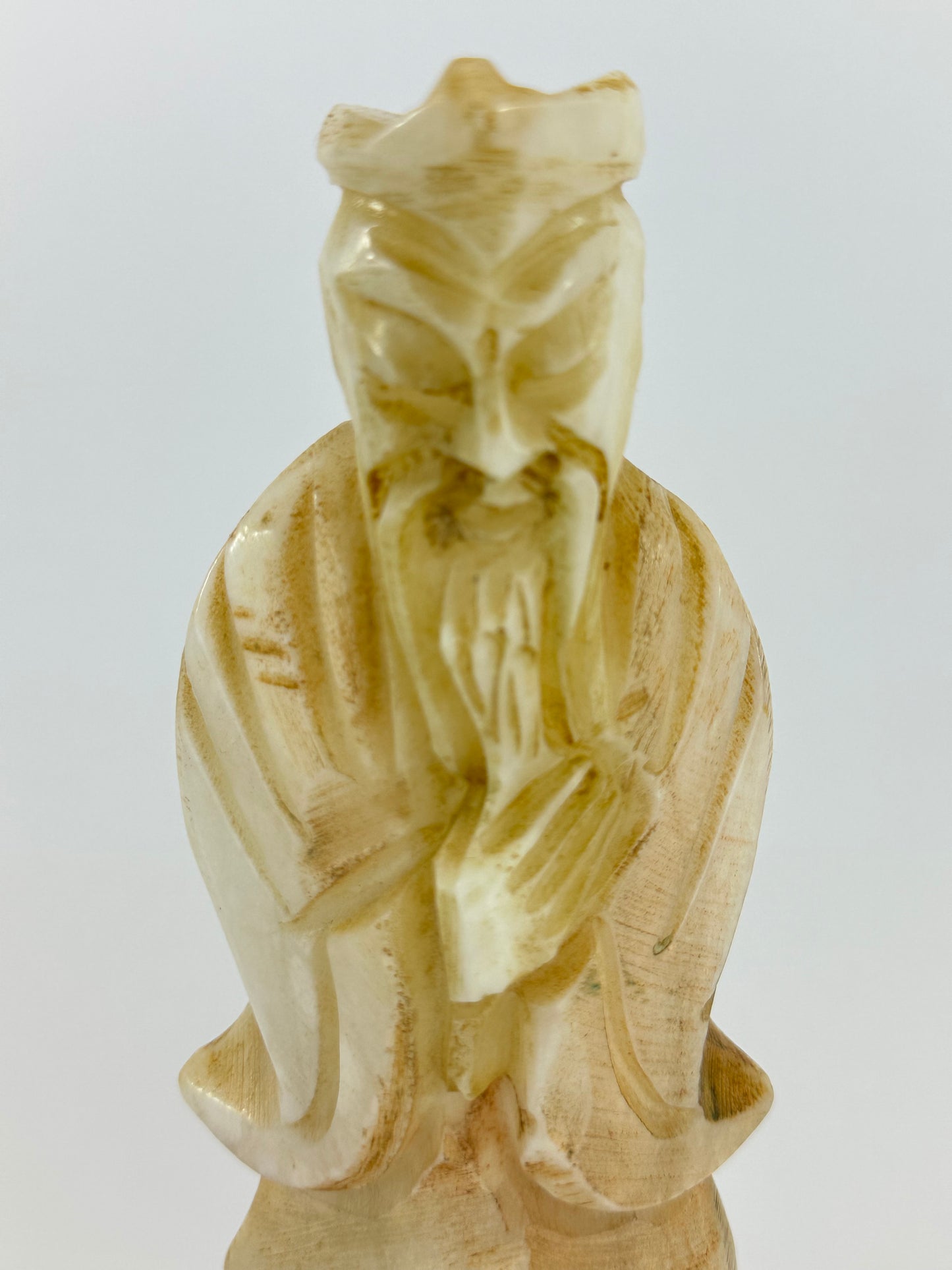 Vintage Chinese Stone Figure of Shoulao, God of Longevity ~8"