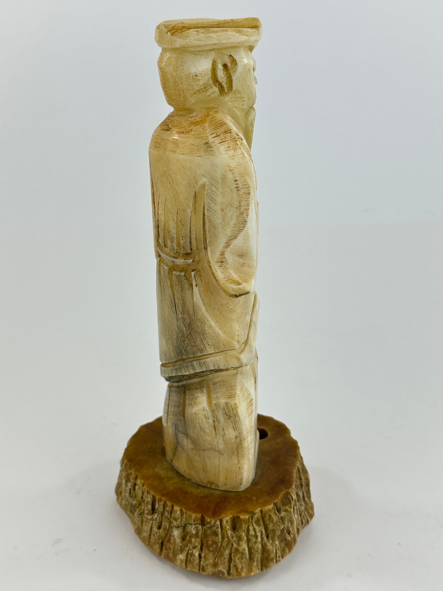 Vintage Chinese Stone Figure of Shoulao, God of Longevity ~8"