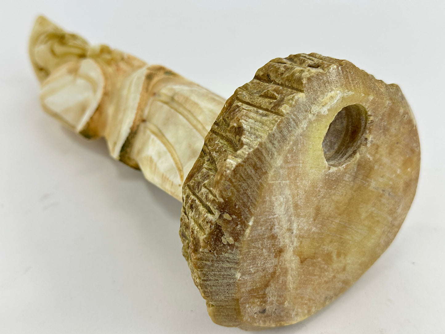 Vintage Chinese Stone Figure of Shoulao, God of Longevity ~8"