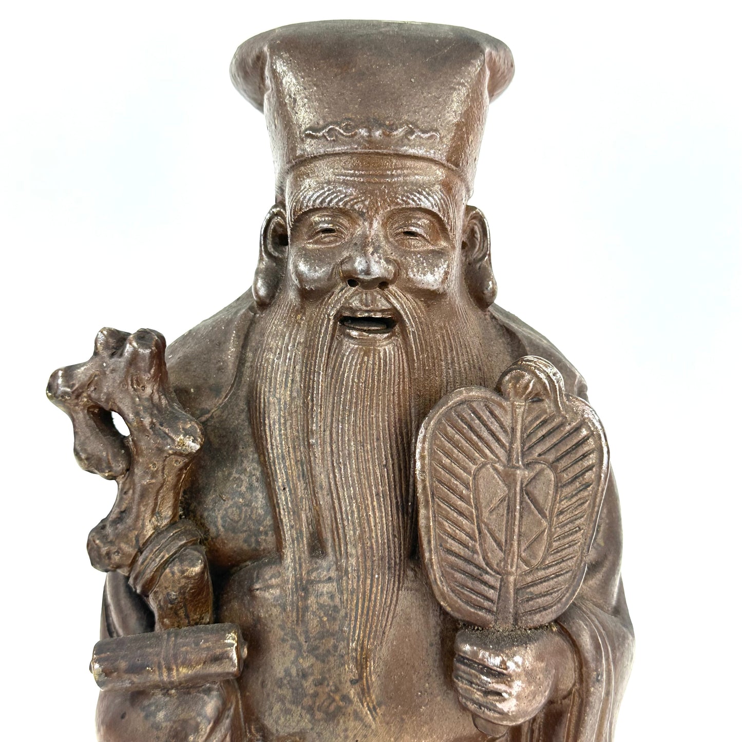 Vintage Chinese Ceramic Figure of Shoulao God of Longevity ~11"