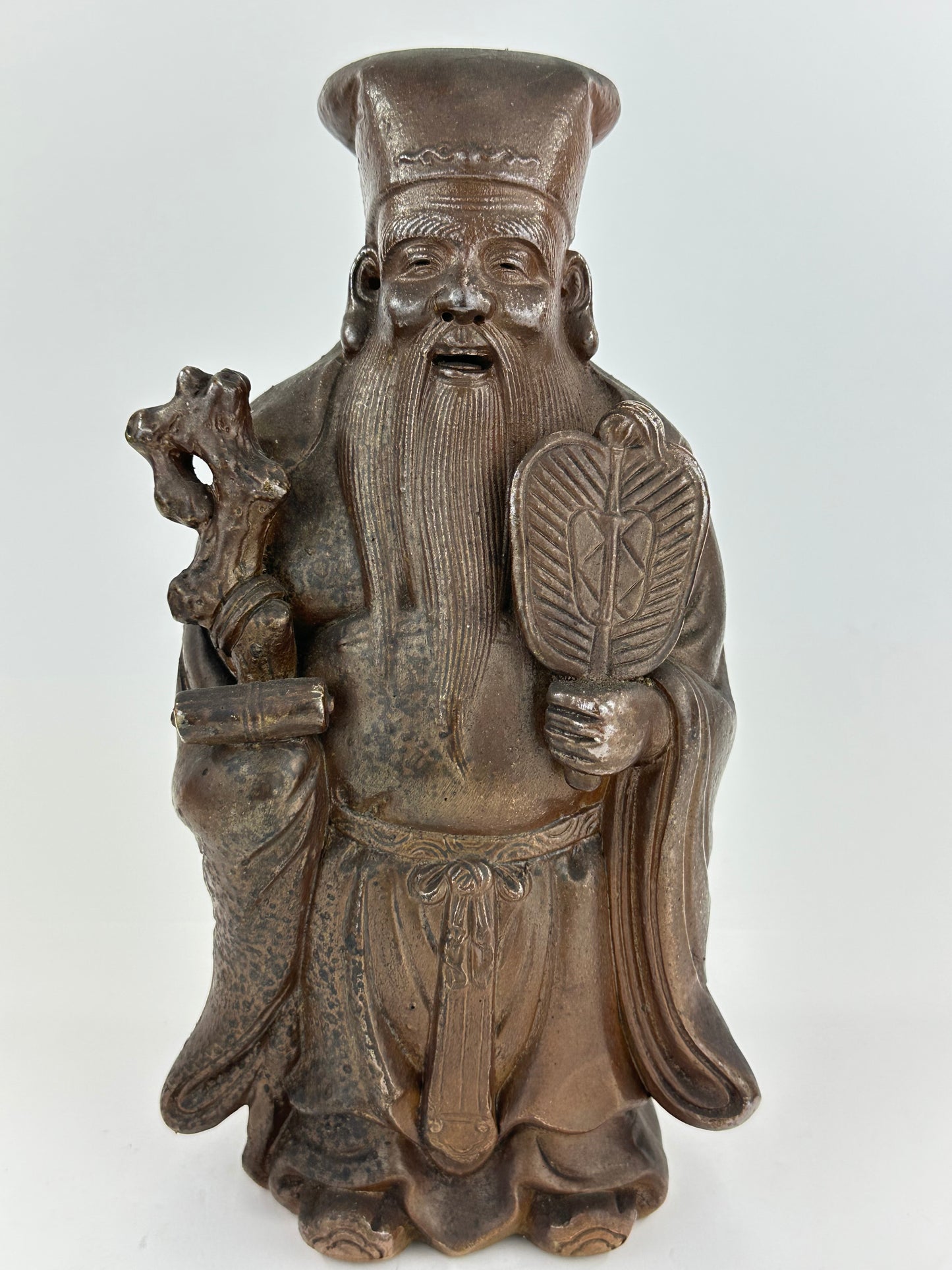 Vintage Chinese Ceramic Figure of Shoulao God of Longevity ~11"
