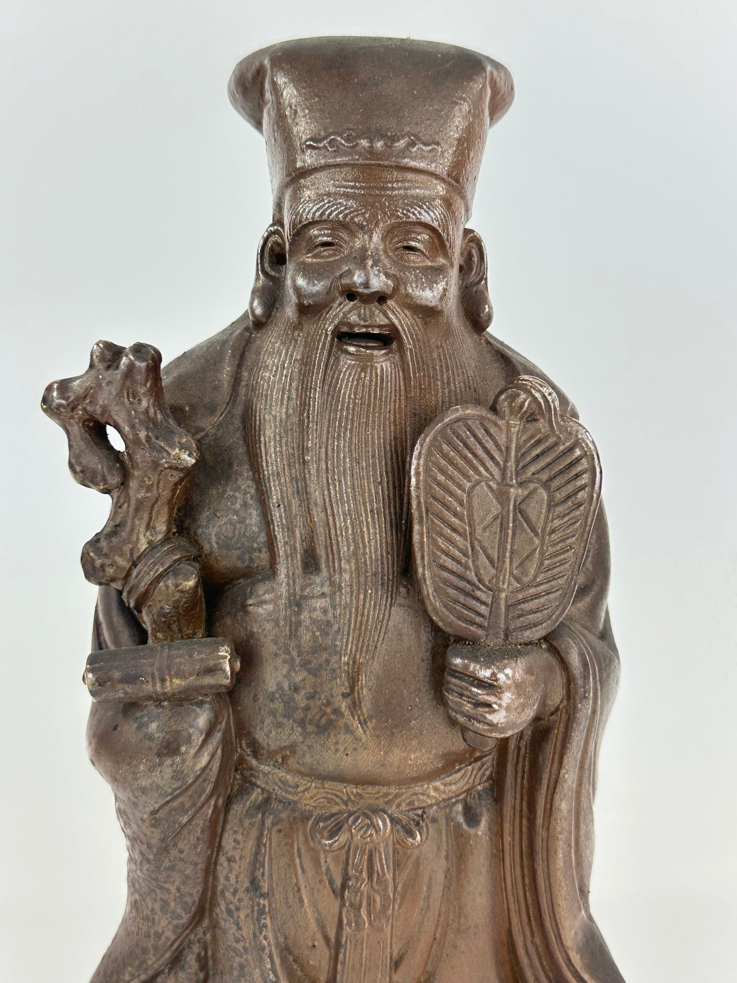 Vintage Chinese Ceramic Figure of Shoulao God of Longevity ~11"