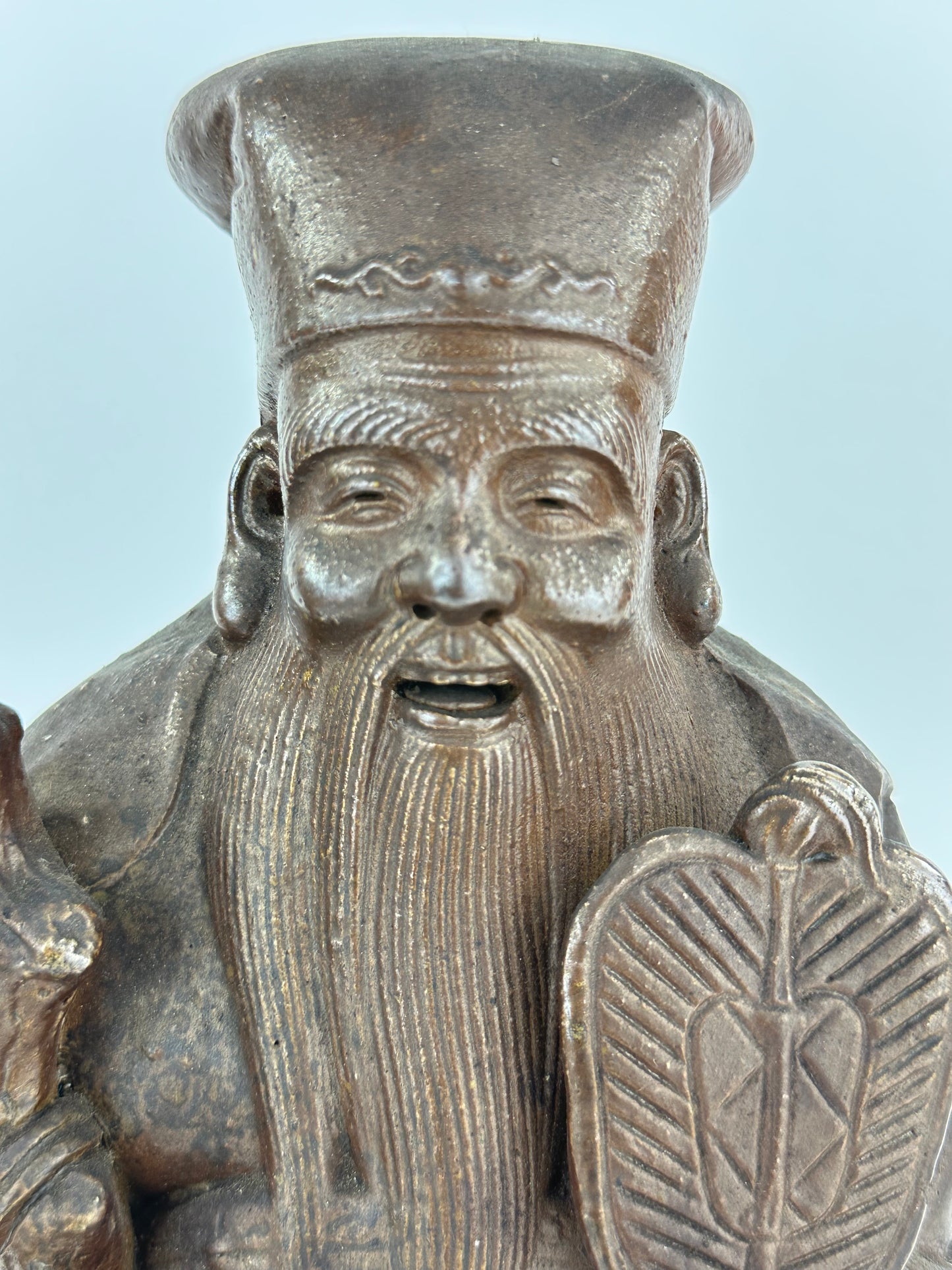 Vintage Chinese Ceramic Figure of Shoulao God of Longevity ~11"