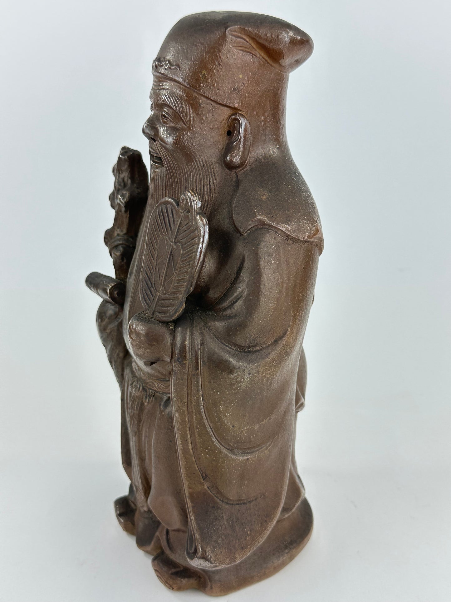 Vintage Chinese Ceramic Figure of Shoulao God of Longevity ~11"