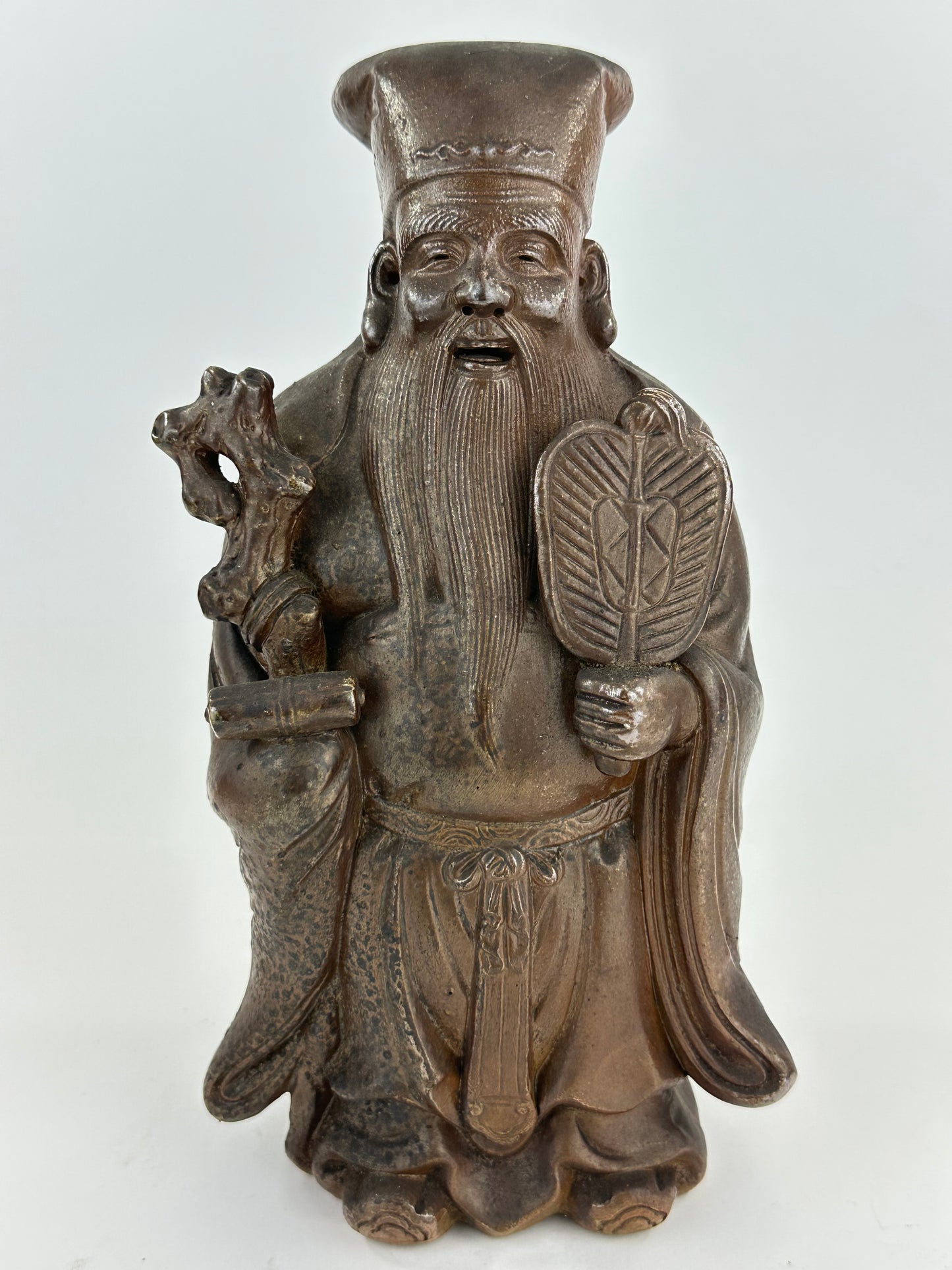 Vintage Chinese Ceramic Figure of Shoulao God of Longevity ~11"
