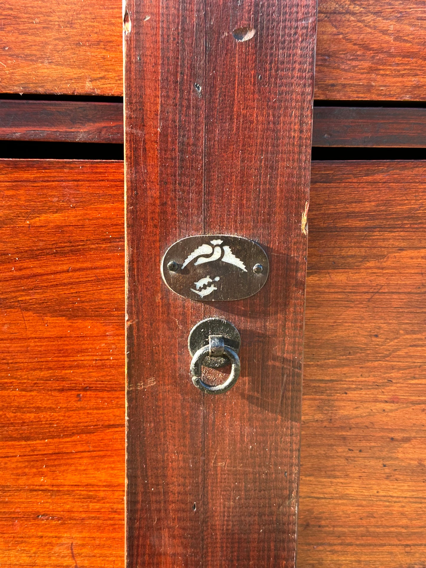 Antique Japanese Meiji Ishōdansu Kimono Tansu Chest Sugi Wood 38"H