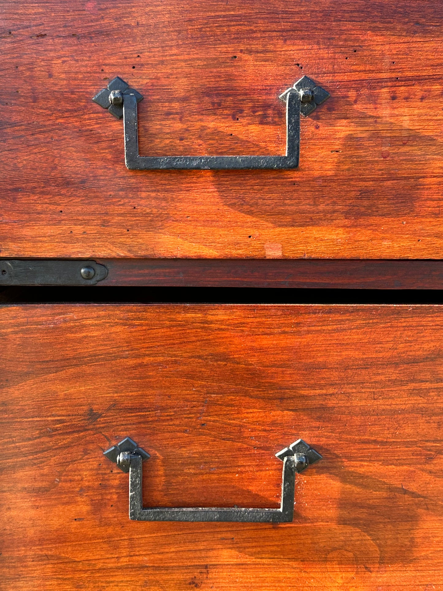 Antique Japanese Meiji Ishōdansu Kimono Tansu Chest Sugi Wood 38"H