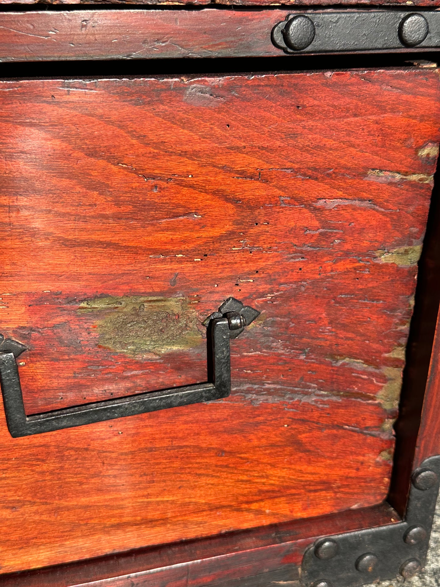 Antique Japanese Meiji Ishōdansu Kimono Tansu Chest Sugi Wood 38"H