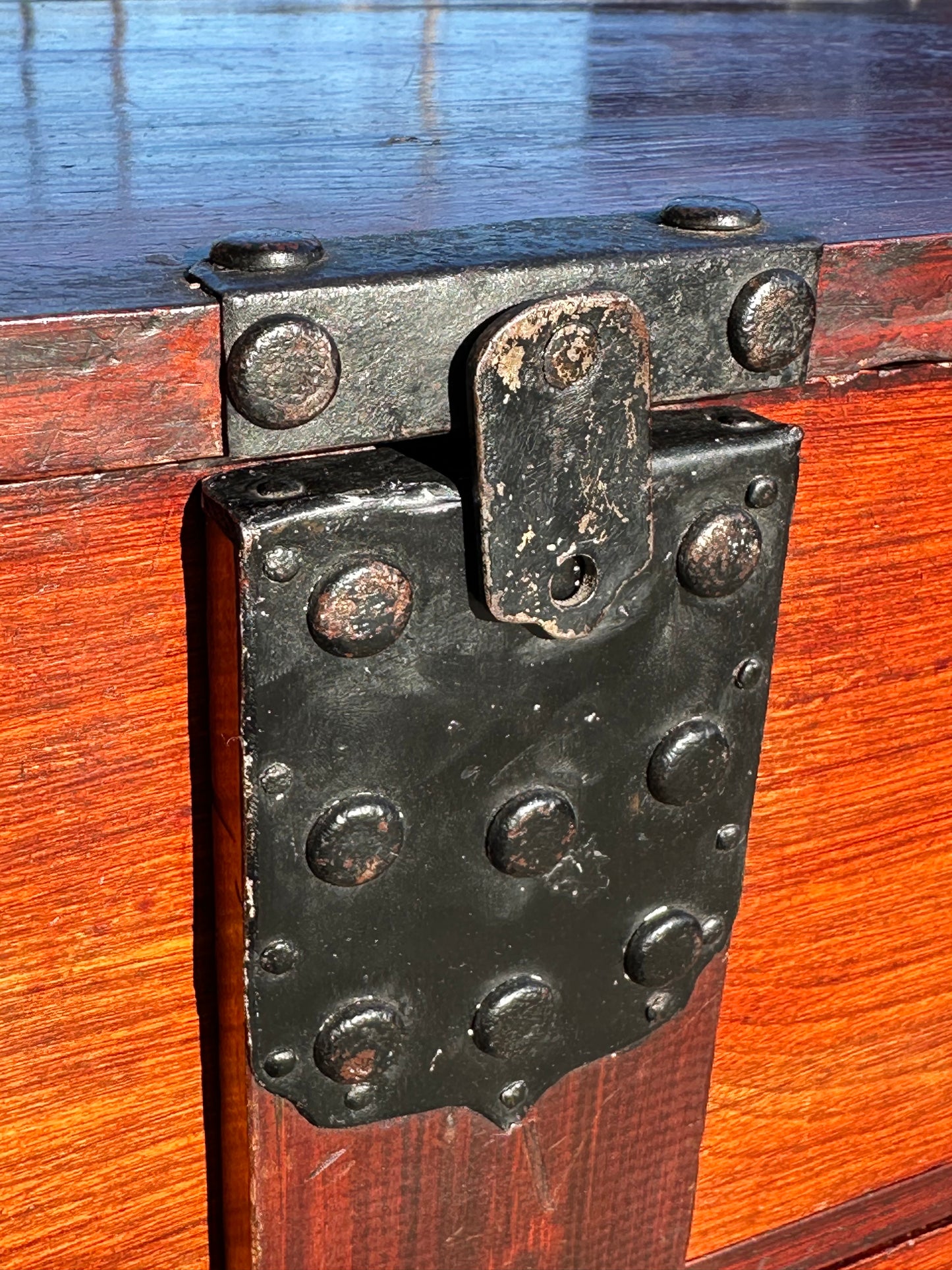 Antique Japanese Meiji Ishōdansu Kimono Tansu Chest Sugi Wood 38"H