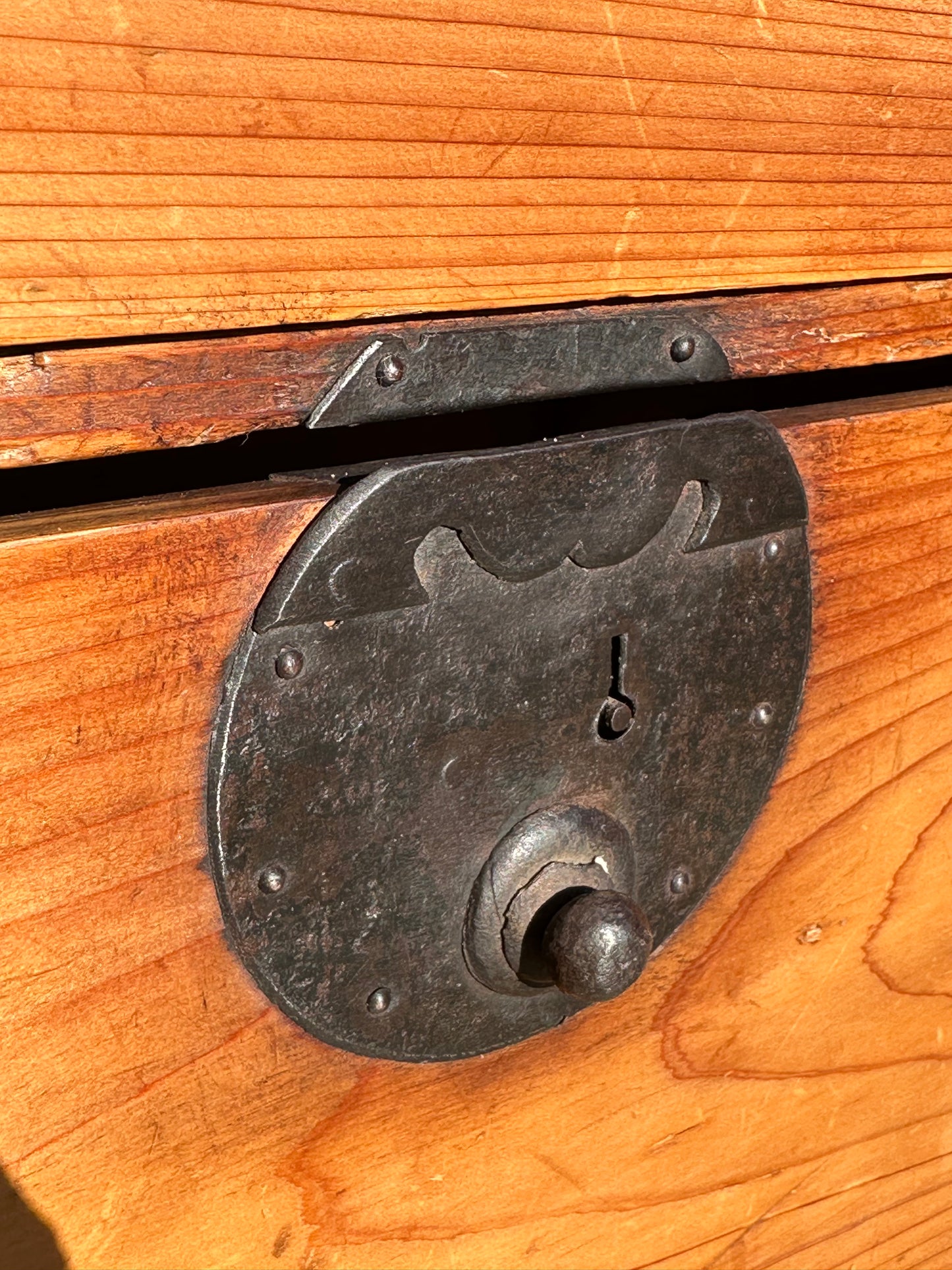 Antique Japanese Meiji Period Sugi Ishō-dansu Tansu Chest Storage Cabinet 28"H