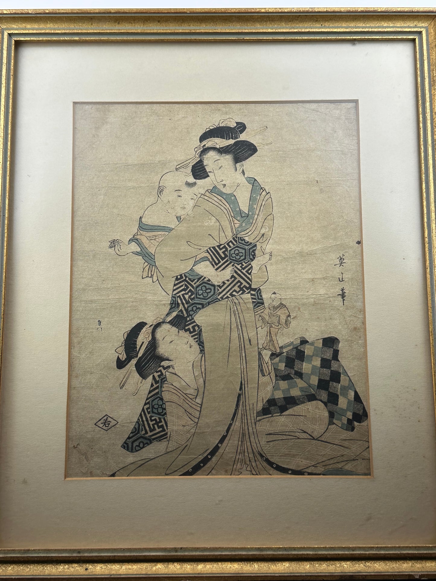 Original Japanese Woodblock c1830's Print by Kikukawa Eizan (1787–1867)