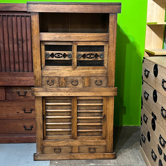 Antique Japanese Meiji Era Mizuya Kitchen Tansu 3ft