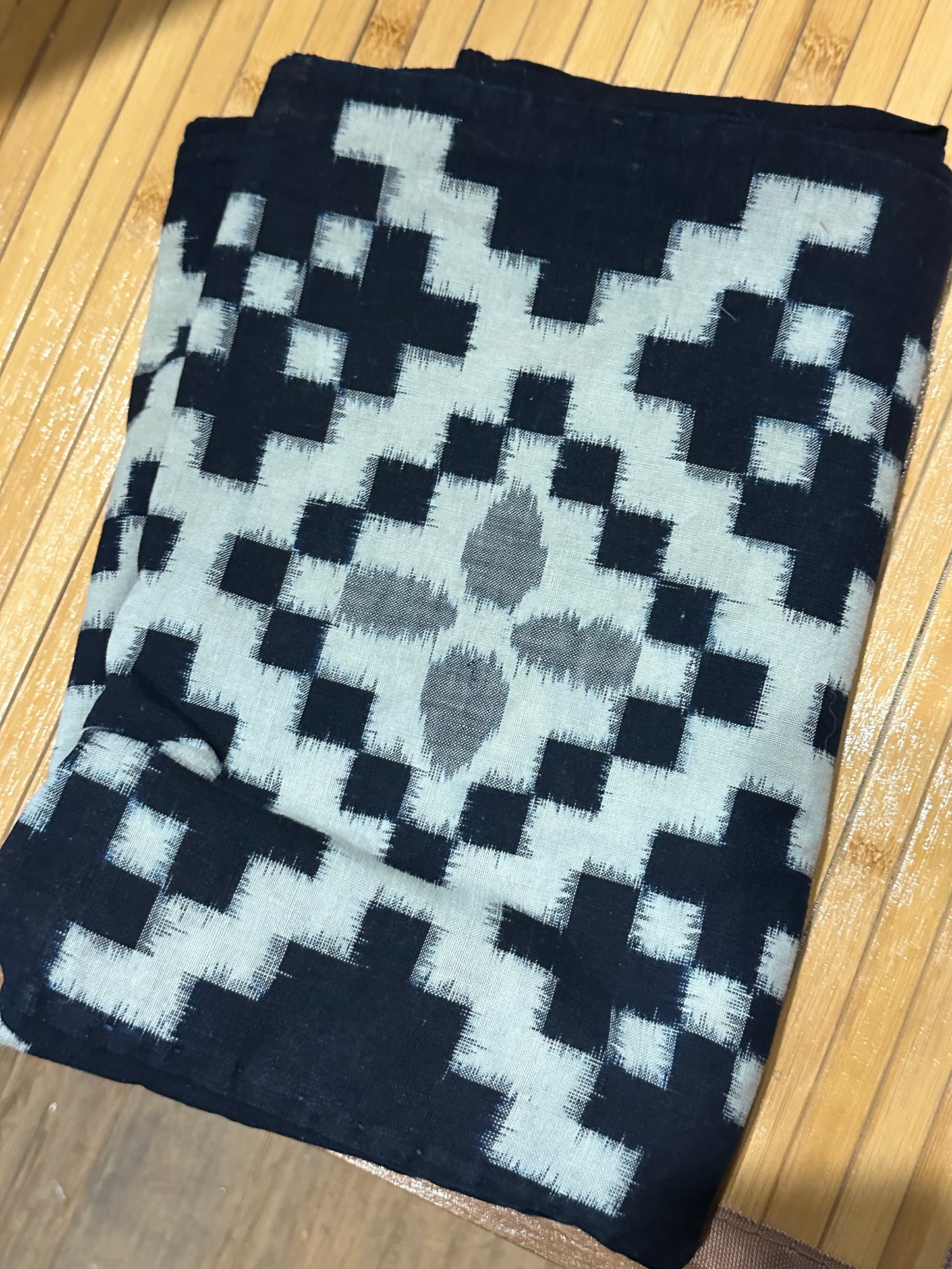 Antique Japanese 19th Century Textile - Kasuri Indigo 51"x64" Ikat #75