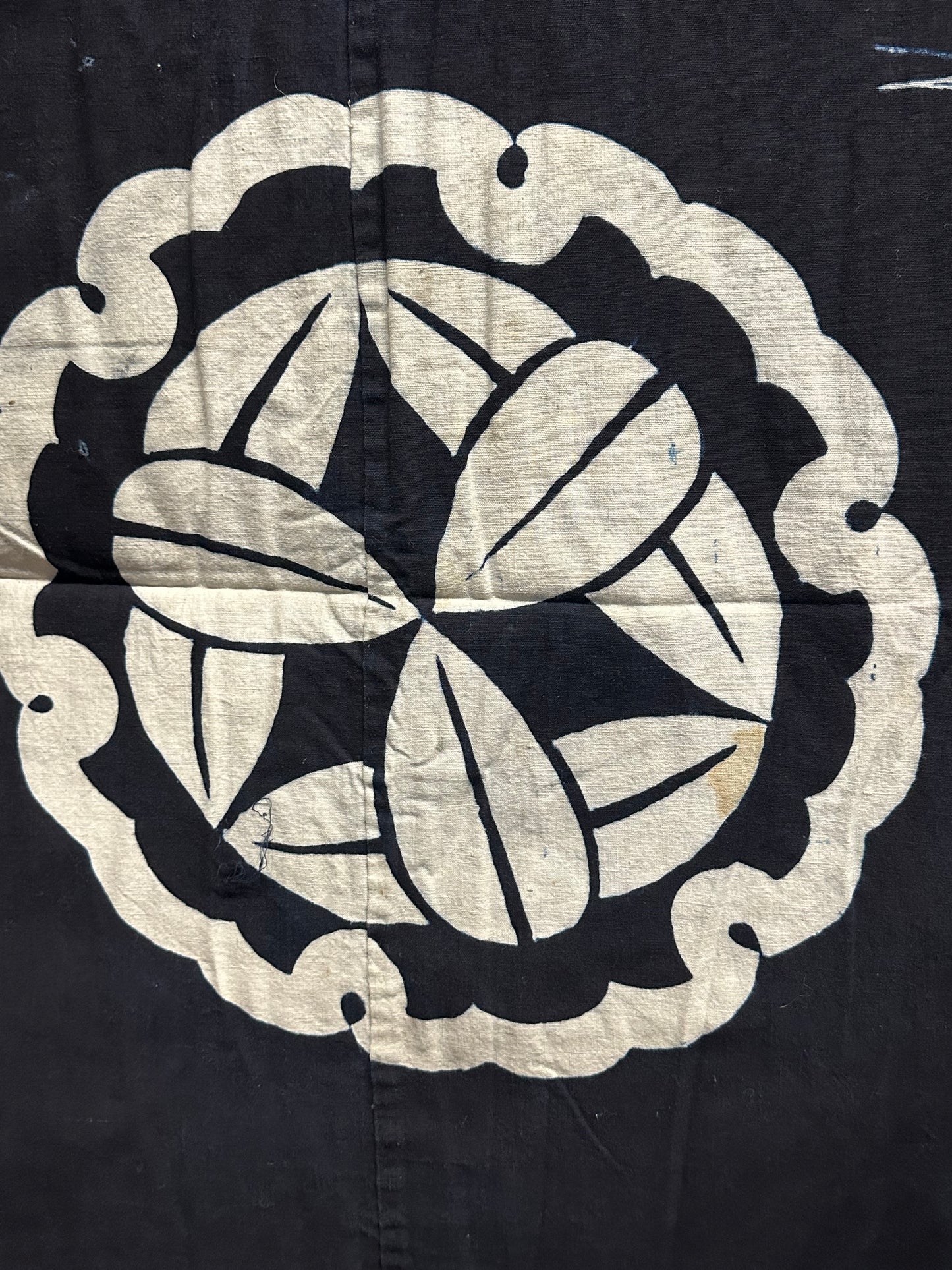 Antique Japanese 19th Century Textile Bamboo & Plum Tsutsugaki 50"x57" #28