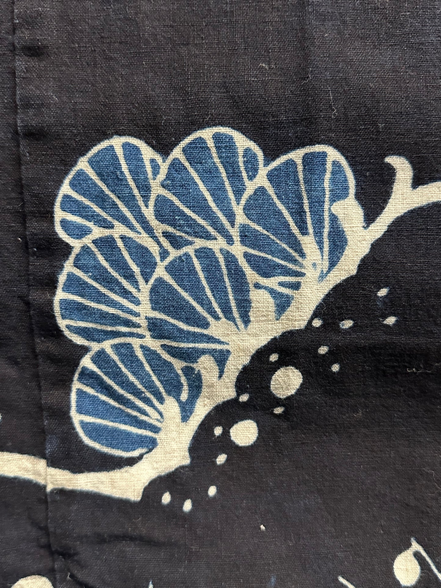 Antique Japanese 19th Century Textile Bamboo & Plum Tsutsugaki 50"x57" #28