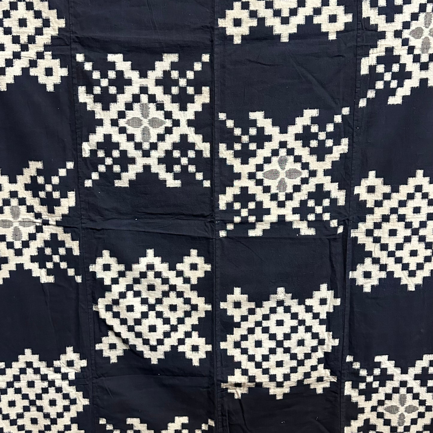Antique Japanese 19th Century Textile - Kasuri Indigo 51"x64" Ikat #75