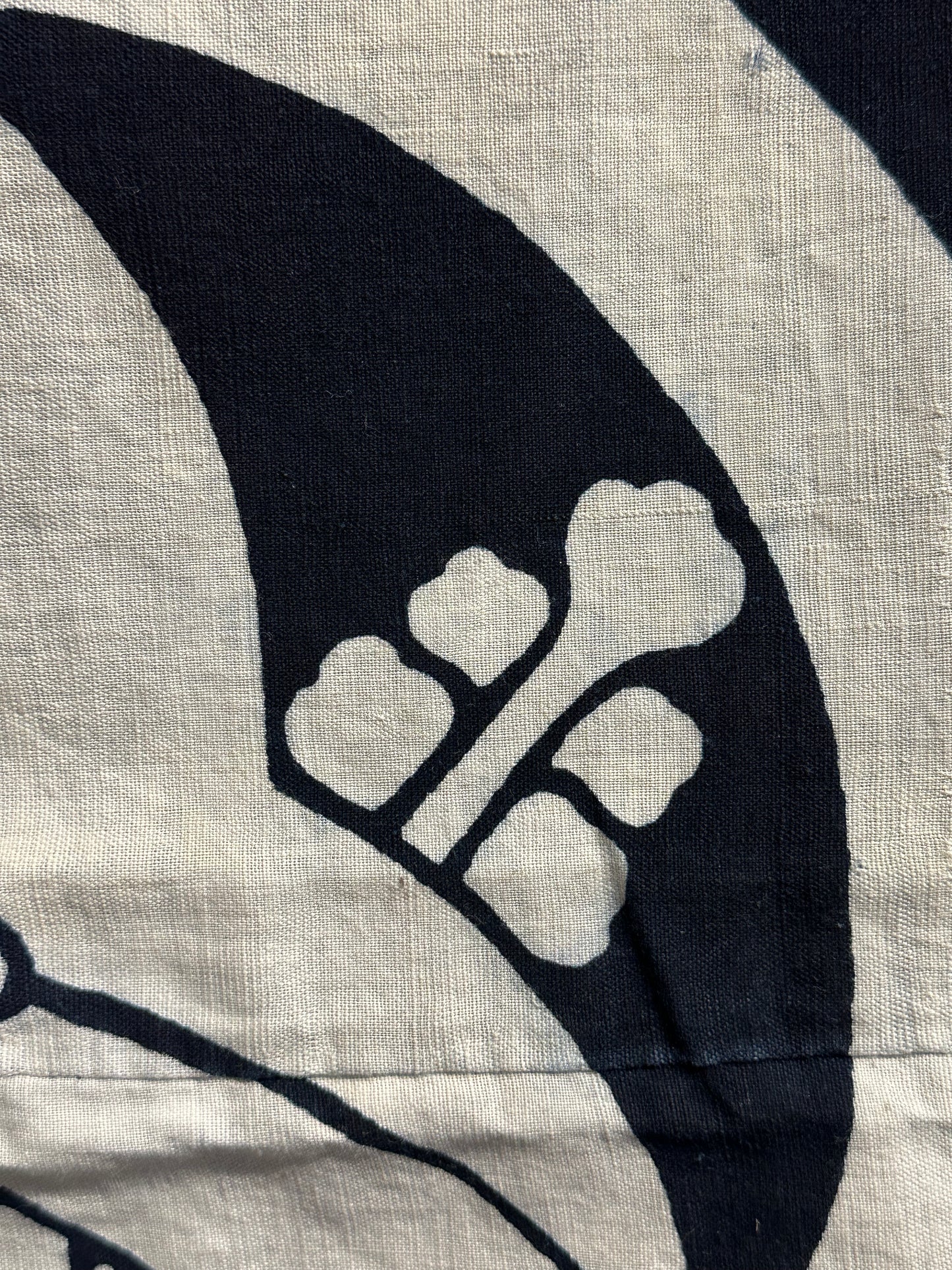 Antique Japanese 19th Century Textile Kamon Crest - Tsutsugaki 56"x51” #52