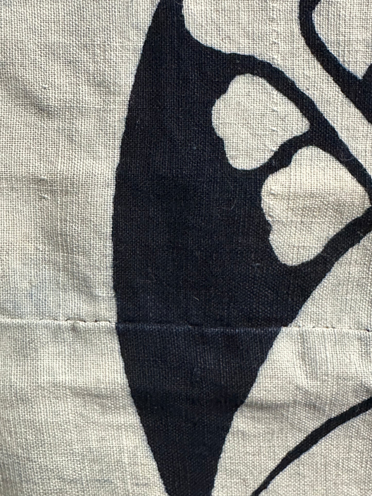 Antique Japanese 19th Century Textile Kamon Crest - Tsutsugaki 56"x51” #52