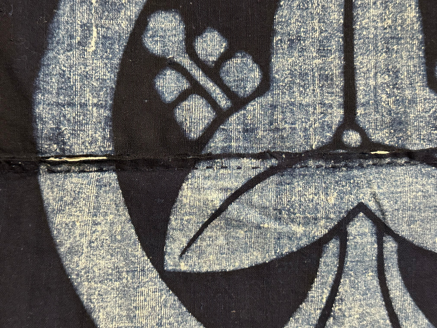 Antique Japanese 19th Century Textile Kamon Crest - Tsutsugaki 56"x51” #52