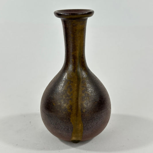 Vintage Japanese Hanaire Vase Bizen Crain's Neck Style