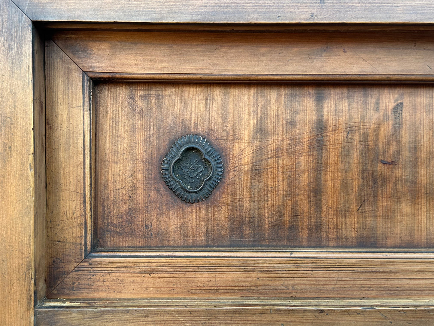 Antique Japanese Meiji Era c1870's Mizuya Kitchen Tansu Two-Section Cabinet